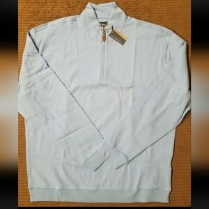 MENS XL GOLF PULLOVER PGA AUTH EXTRA LARGE LIGHT BLUE 100% COTTON NEW W TAGS.